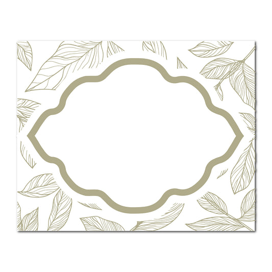 Table Card with Leafy Background | SVG PNG Template - Shape 2