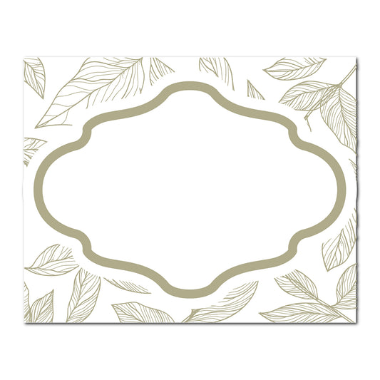 Table Card with Leafy Background | SVG PNG Template - Shape 5