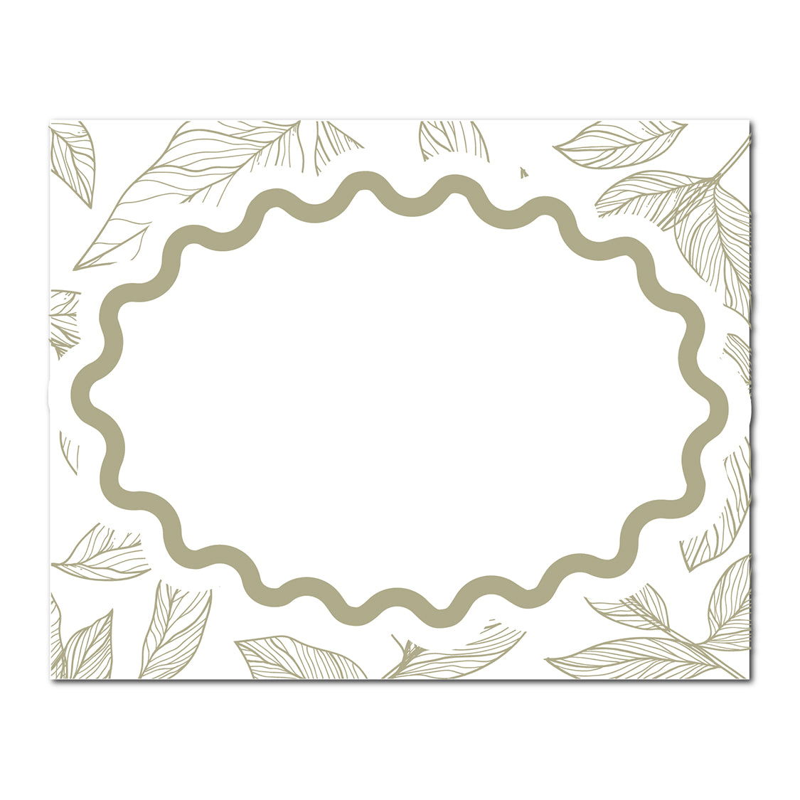 Table Card with Leafy Background | SVG PNG Template - Shape 6
