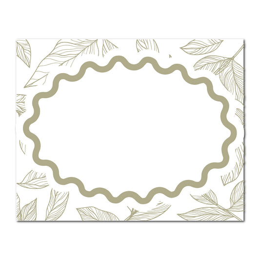 Table Card with Leafy Background | SVG PNG Template - Shape 6