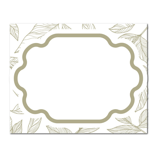 Table Card with Leafy Background | SVG PNG Template - Shape 7