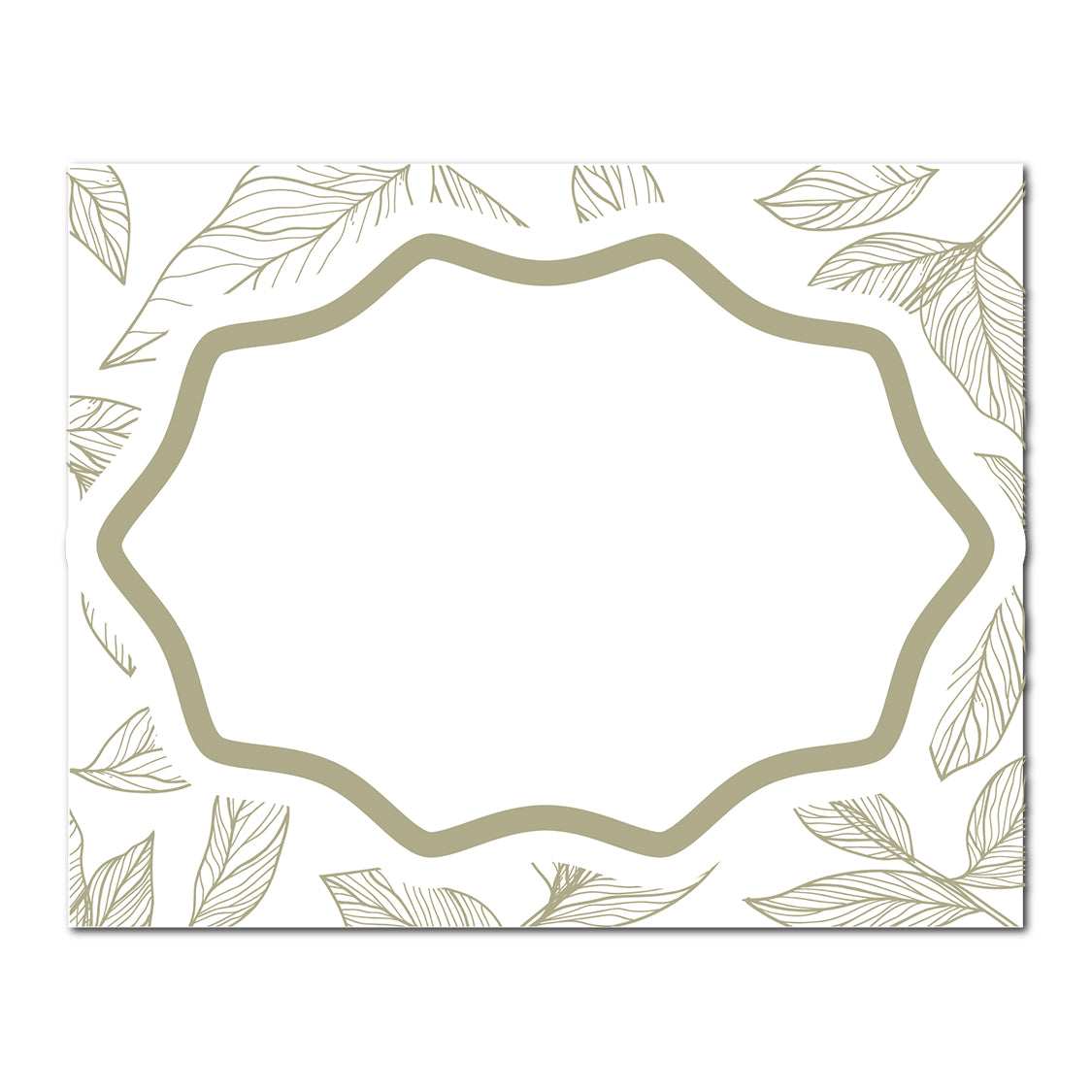 Table Card with Leafy Background | SVG PNG Template - Shape 8
