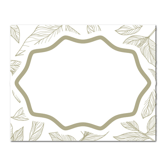 Table Card with Leafy Background | SVG PNG Template - Shape 8