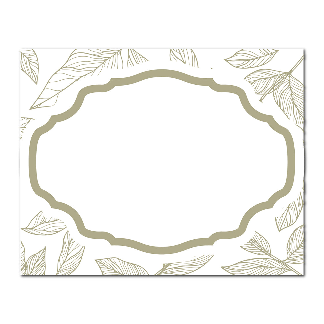 Table Card with Leafy Background | SVG PNG Template - Shape 9