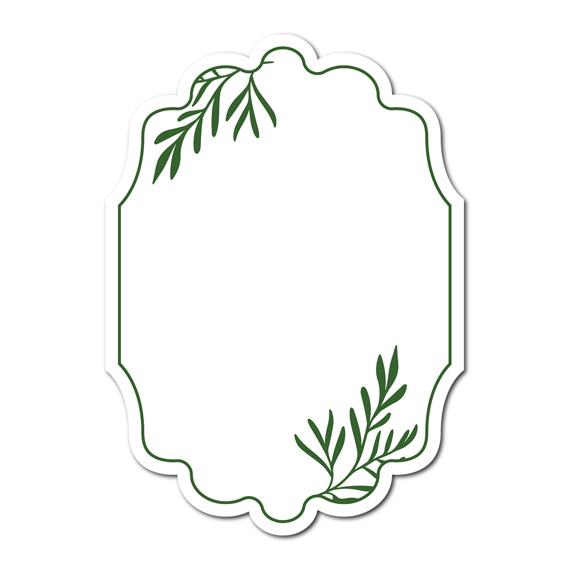Table Number Cards with Leafy Border | SVG PNG Template - Shape 10