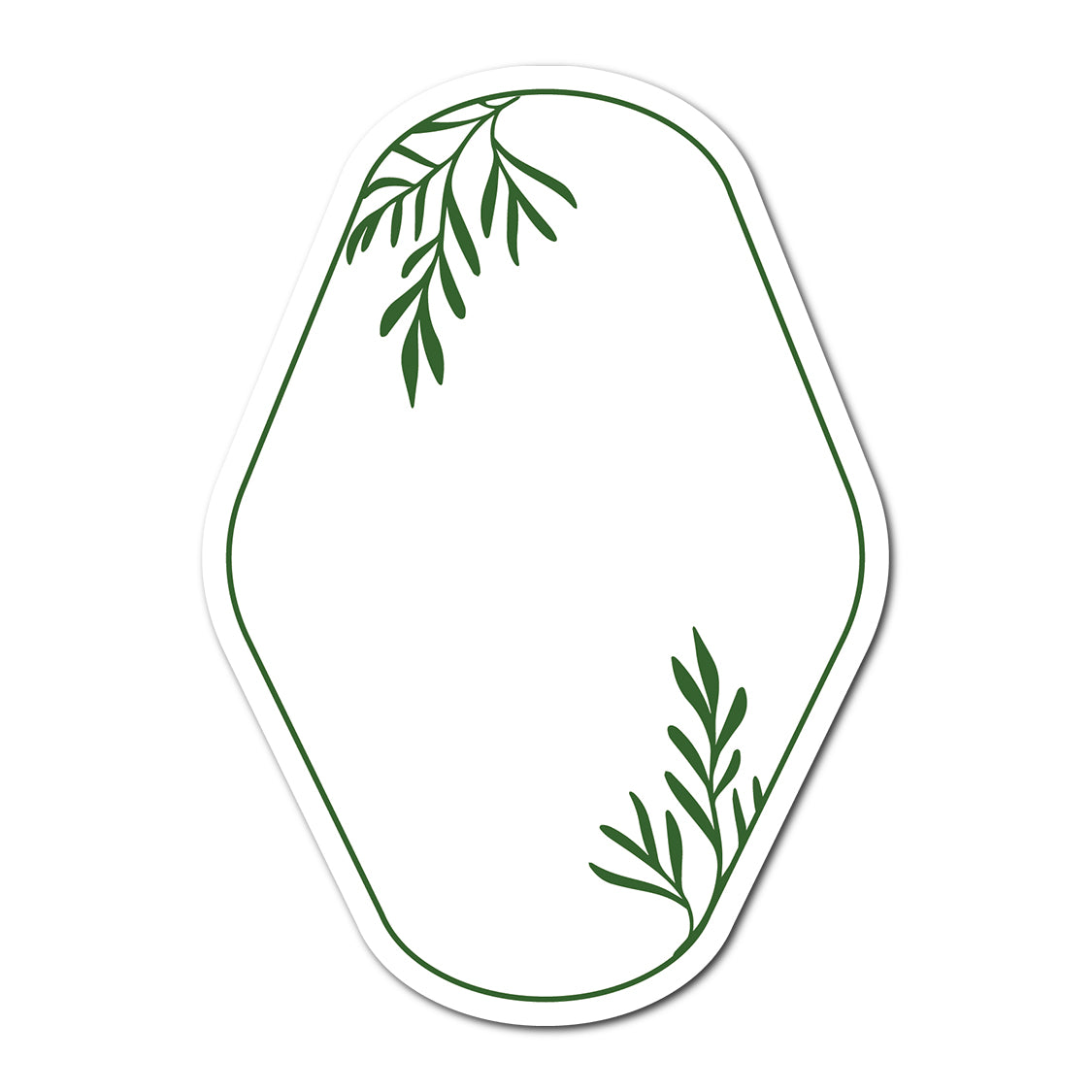 Table Number Cards with Leafy Border | SVG PNG Template - Shape 11