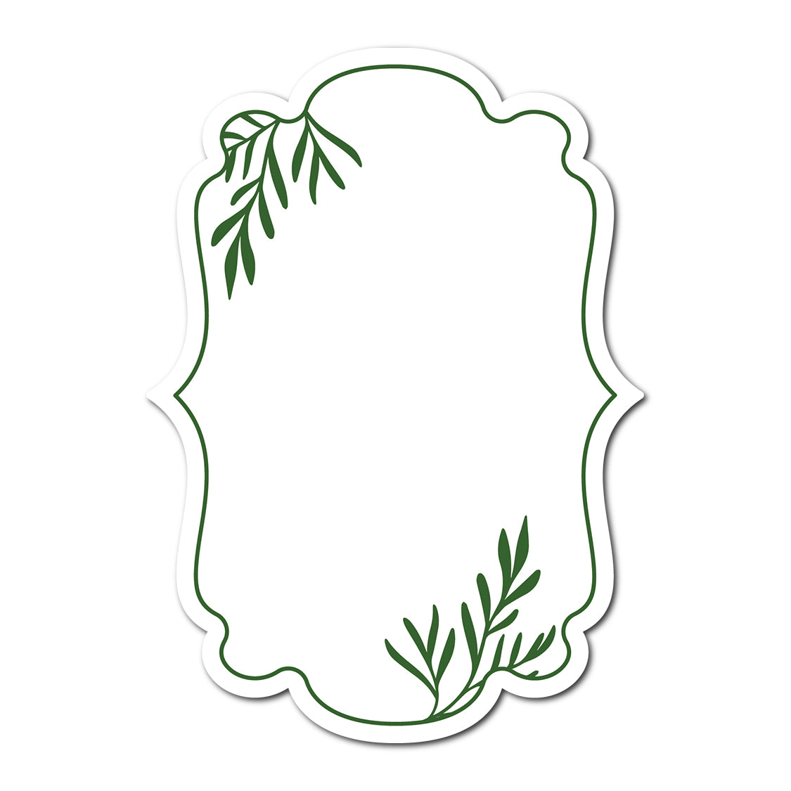 Table Number Cards with Leafy Border | SVG PNG Template - Shape 12