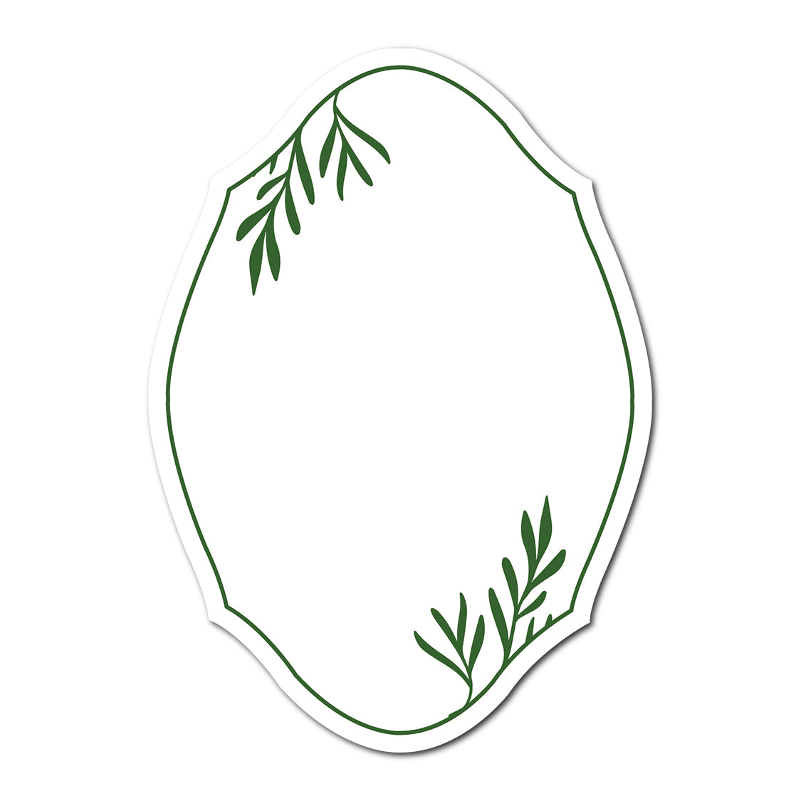 Table Number Cards with Leafy Border | SVG PNG Template - Shape 13