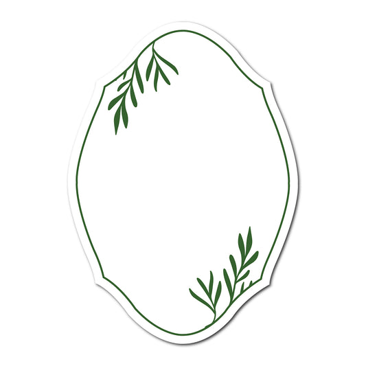 Table Number Cards with Leafy Border | SVG PNG Template - Shape 13