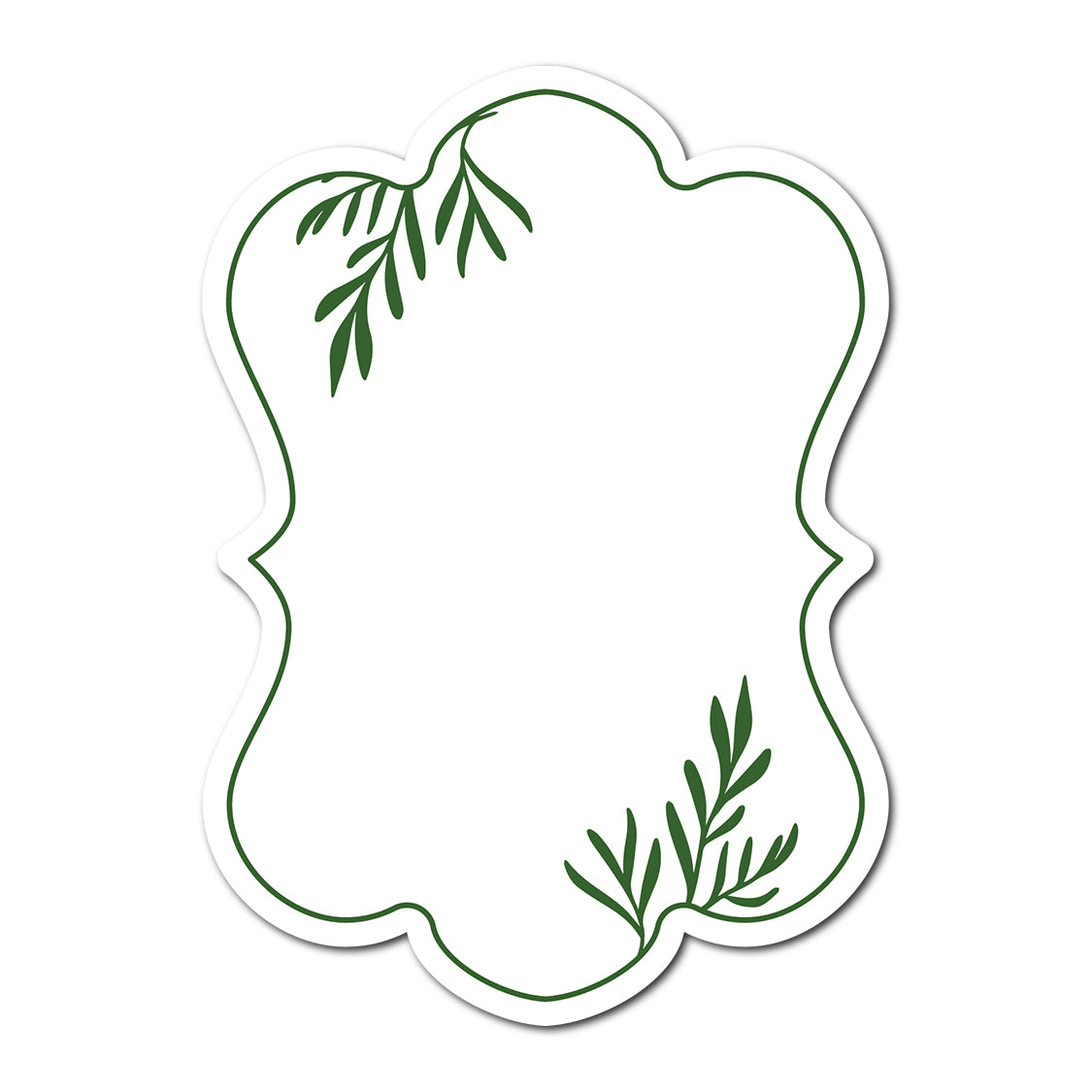 Table Number Cards with Leafy Border | SVG PNG Template - Shape 15
