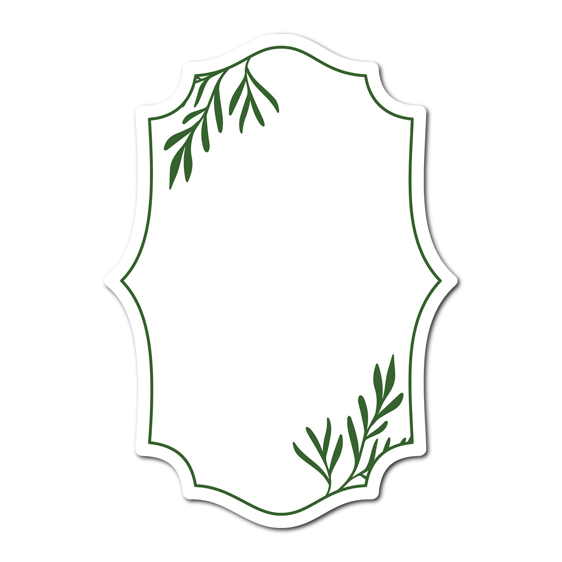 Table Number Cards with Leafy Border | SVG PNG Template - Shape 18