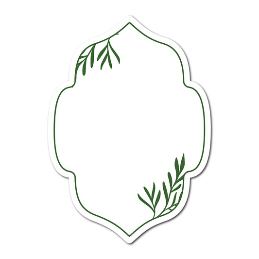 Table Number Cards with Leafy Border | SVG PNG Template - Shape 19