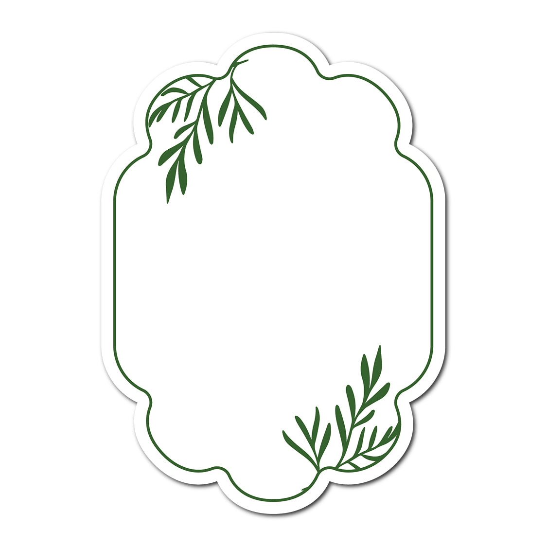 Table Number Cards with Leafy Border | SVG PNG Template - Shape 22