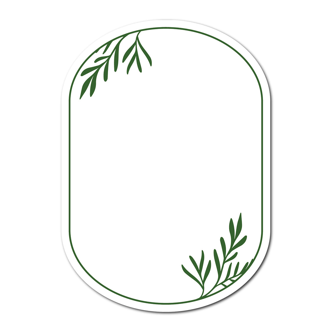 Table Number Cards with Leafy Border | SVG PNG Template - Shape 23
