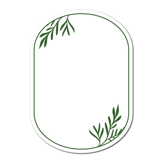Table Number Cards with Leafy Border | SVG PNG Template - Shape 23