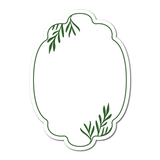 Table Number Cards with Leafy Border | SVG PNG Template - Shape 24