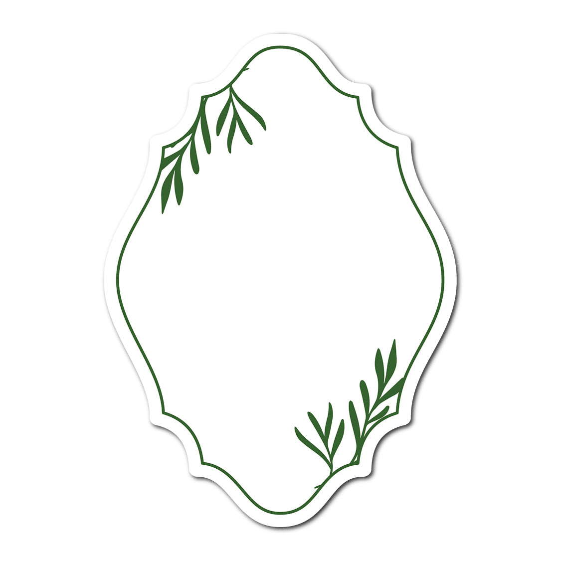 Table Number Cards with Leafy Border | SVG PNG Template - Shape 25