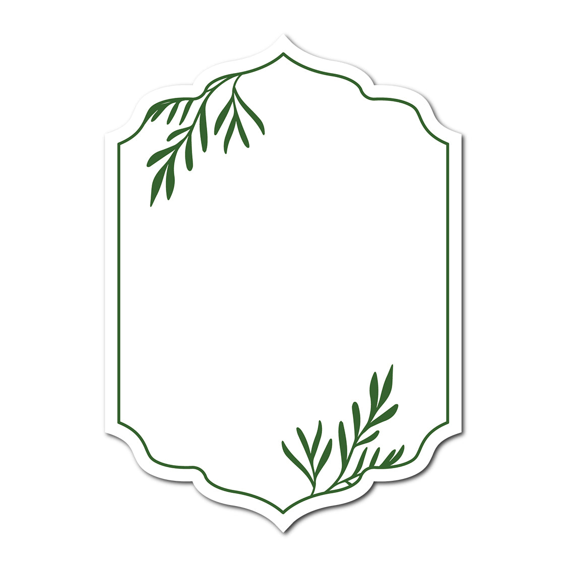 Table Number Cards with Leafy Border | SVG PNG Template - Shape 2