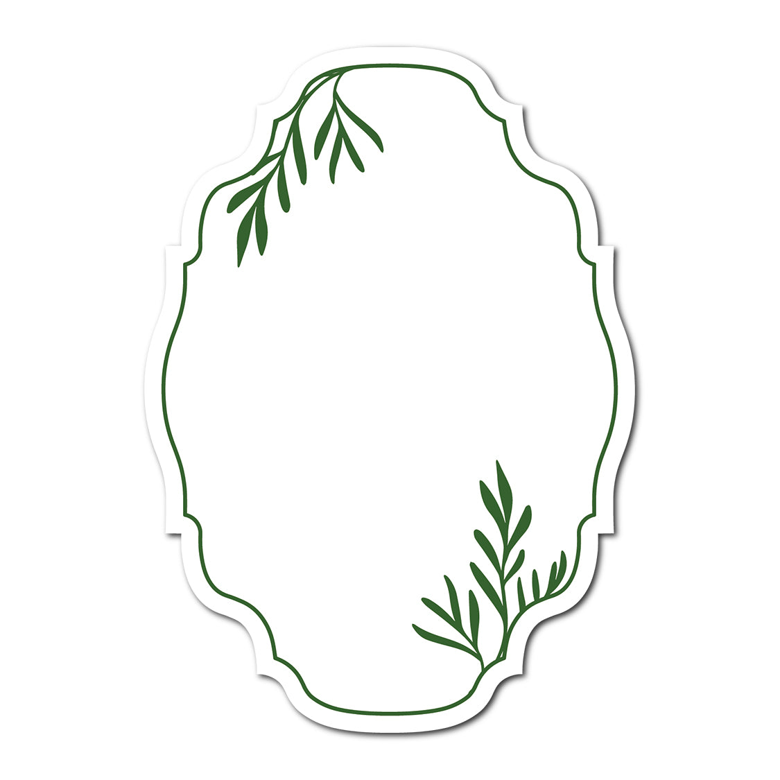 Table Number Cards with Leafy Border | SVG PNG Template - Shape 4