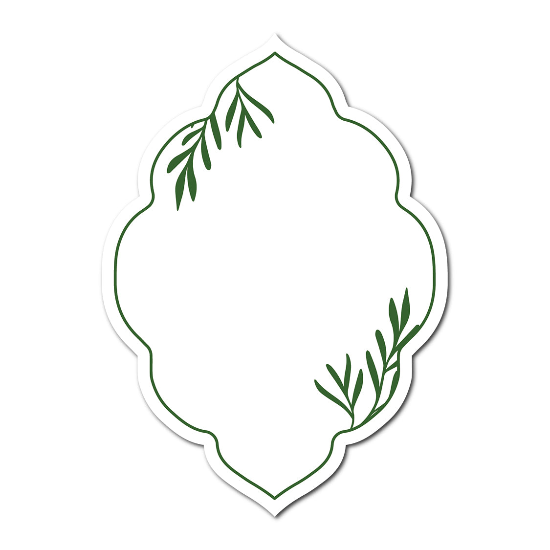 Table Number Cards with Leafy Border | SVG PNG Template - Shape 5