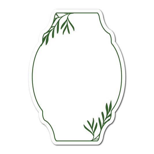 Table Number Cards with Leafy Border | SVG PNG Template - Shape 6