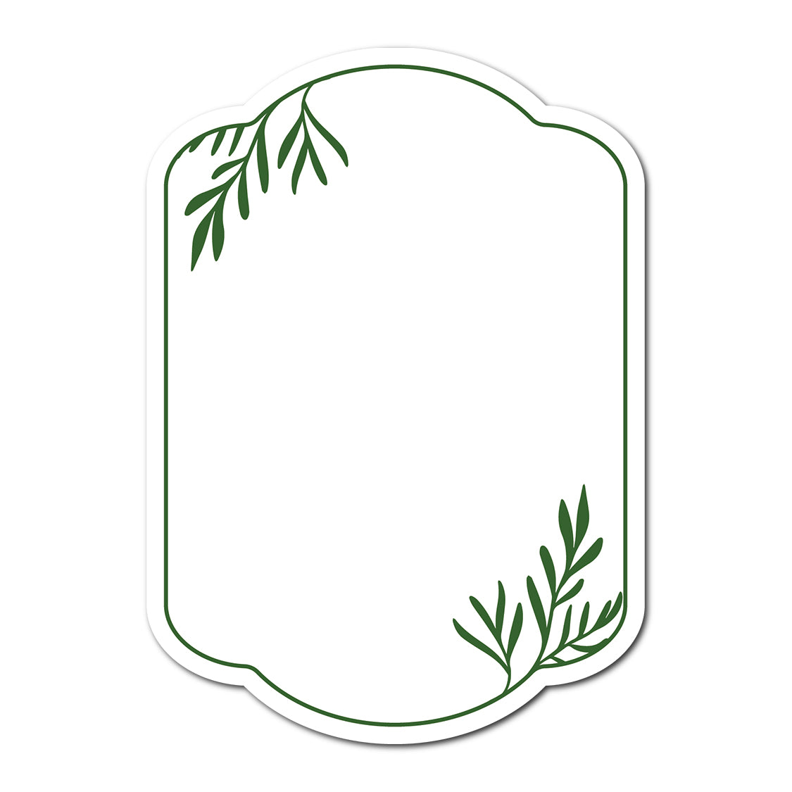 Table Number Cards with Leafy Border | SVG PNG Template - Shape 8