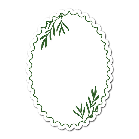 Table Number Cards with Leafy Border | SVG PNG Template - Shape 9