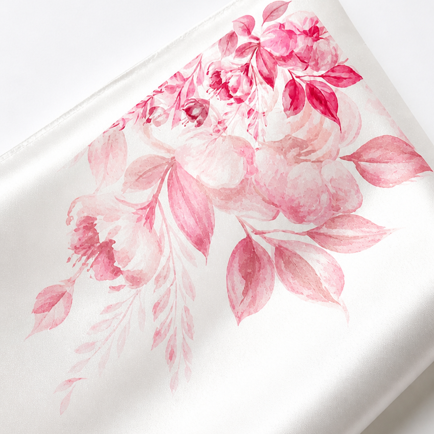 Personalized Satin Fabric Wedding Banner | Fully Custom Print