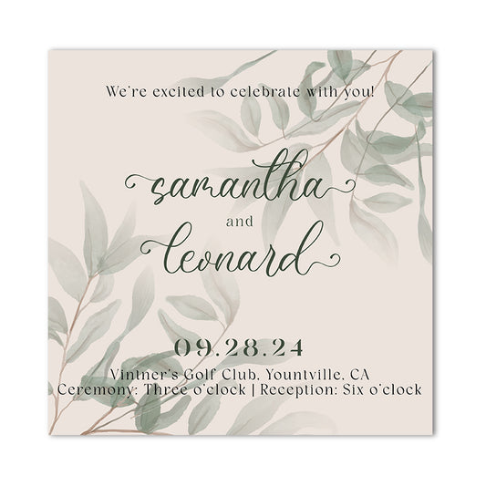Standard Print Double Thick 240lb Flat Card - Square Shape
