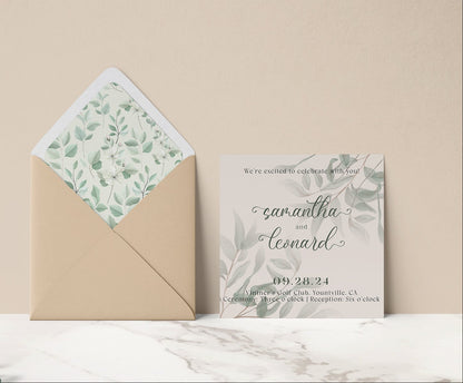 Standard Print Double Thick 240lb Flat Card - Square Shape