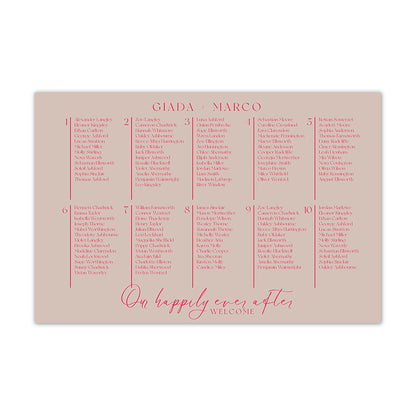 Expressive Medium Wedding Seating Chart