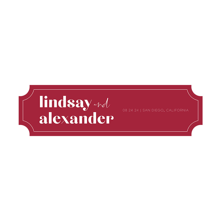 Personalized Wedding Signs | Fully Custom Print | Signature Shape 21
