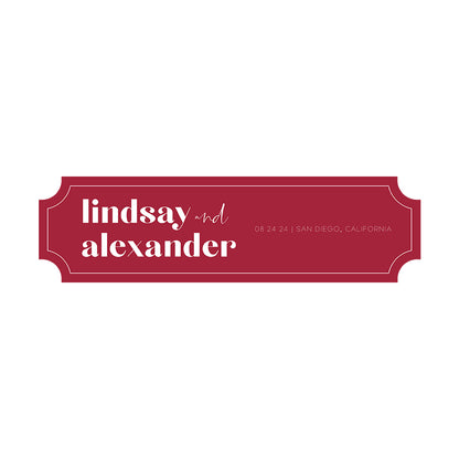 Personalized Wedding Signs | Fully Custom Print | Signature Shape 21
