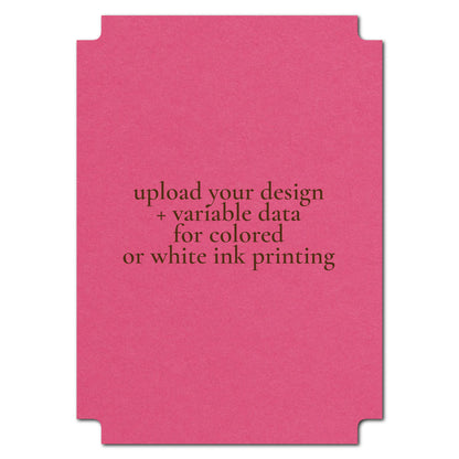 Individually Personalized Wedding Prints on Diecut Cardstock - Modernist Shape