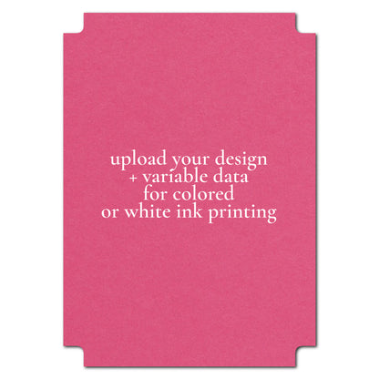 Individually Personalized Wedding Prints on Diecut Cardstock - Modernist Shape
