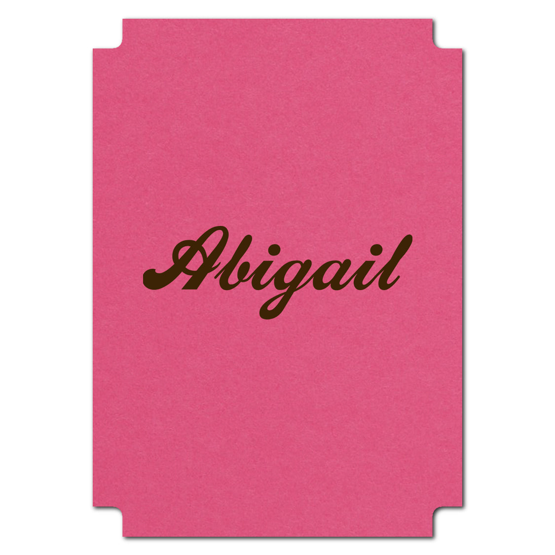 Individually Personalized Wedding Prints on Diecut Cardstock - Modernist Shape