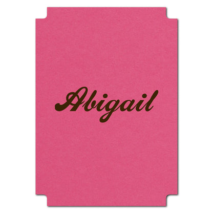 Individually Personalized Wedding Prints on Diecut Cardstock - Modernist Shape