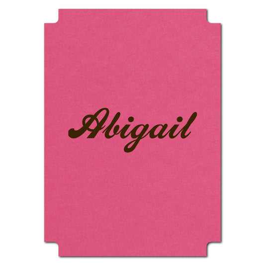 Individually Personalized Wedding Prints on Diecut Cardstock - Modernist Shape