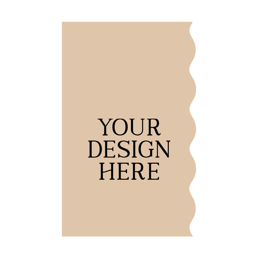 Personalized Wedding Signs | Fully Custom Print | Signature Half Wavy Shape