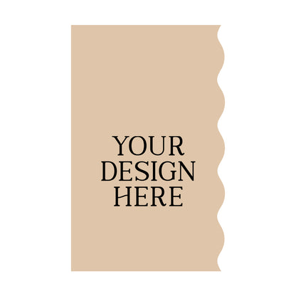 Personalized Wedding Signs | Fully Custom Print | Signature Half Wavy Shape