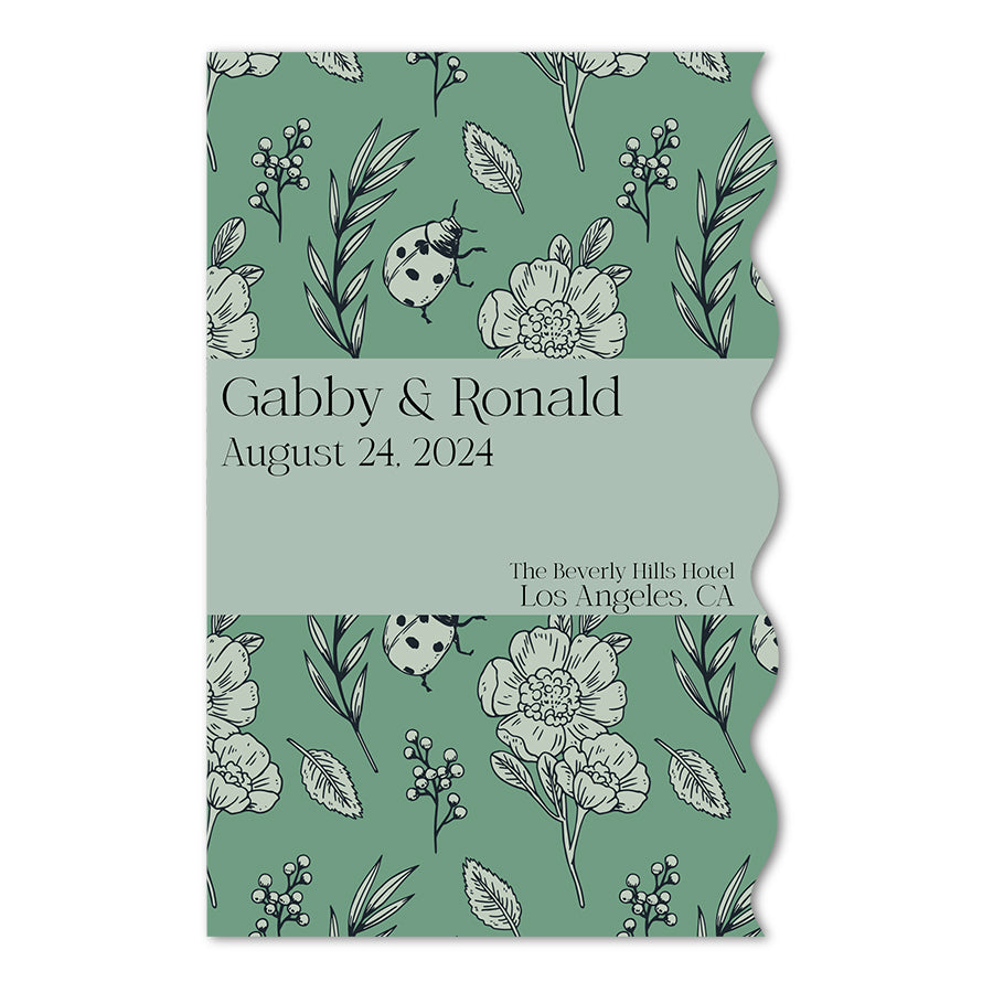 Personalized Wedding Signs | Fully Custom Print | Signature Half Wavy Shape