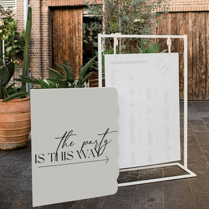 Personalized Wedding Signs | Fully Custom Print | Signature Half Wavy Shape