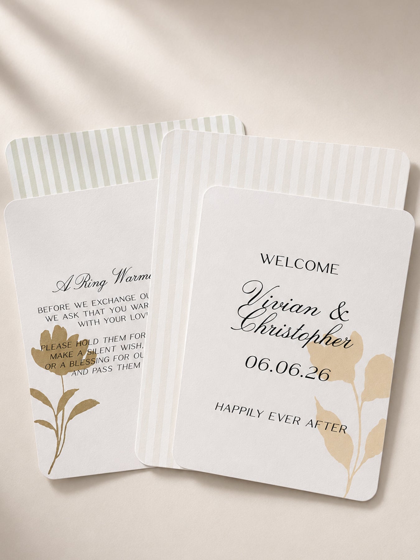 2-Piece 2-Layer Wedding Sign Template Set | Print-and-Cut PNG Wedding Signage - Denise Collection