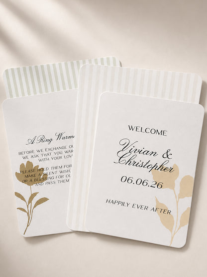 2-Piece 2-Layer Wedding Sign Template Set | Print-and-Cut PNG Wedding Signage - Denise Collection