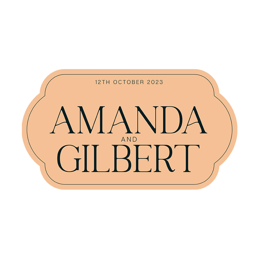 Signature Shape Custom Wedding Signage - Shape 34