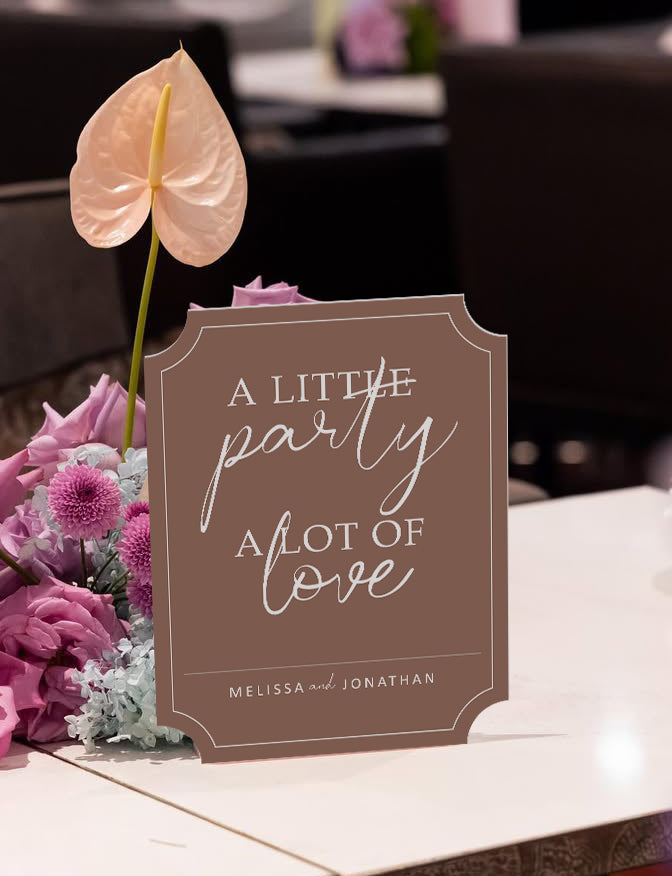Personalized Wedding Signs | Fully Custom Print | Signature Classic Shape