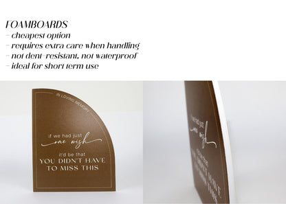 Signature Shape Custom Wedding Signage - Shape 35