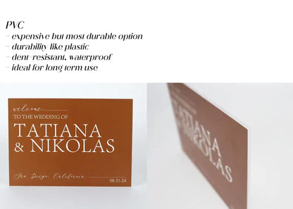 Medium Freestanding Contour Cut Signs  - Cornered Top