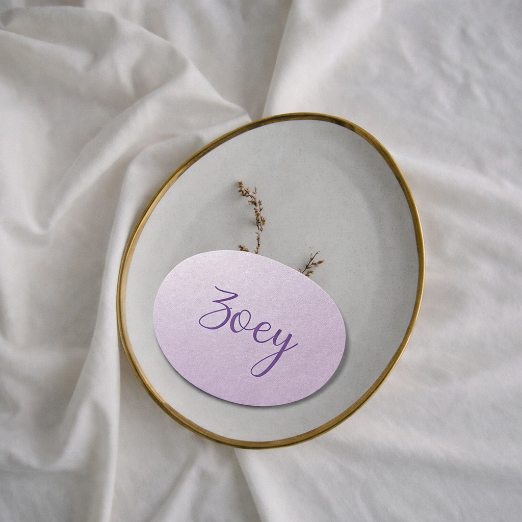Personalized Wedding Place Cards | Fully Custom Print | Signature Shape 5