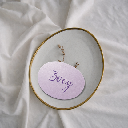 Personalized Wedding Place Cards | Fully Custom Print | Signature Shape 5